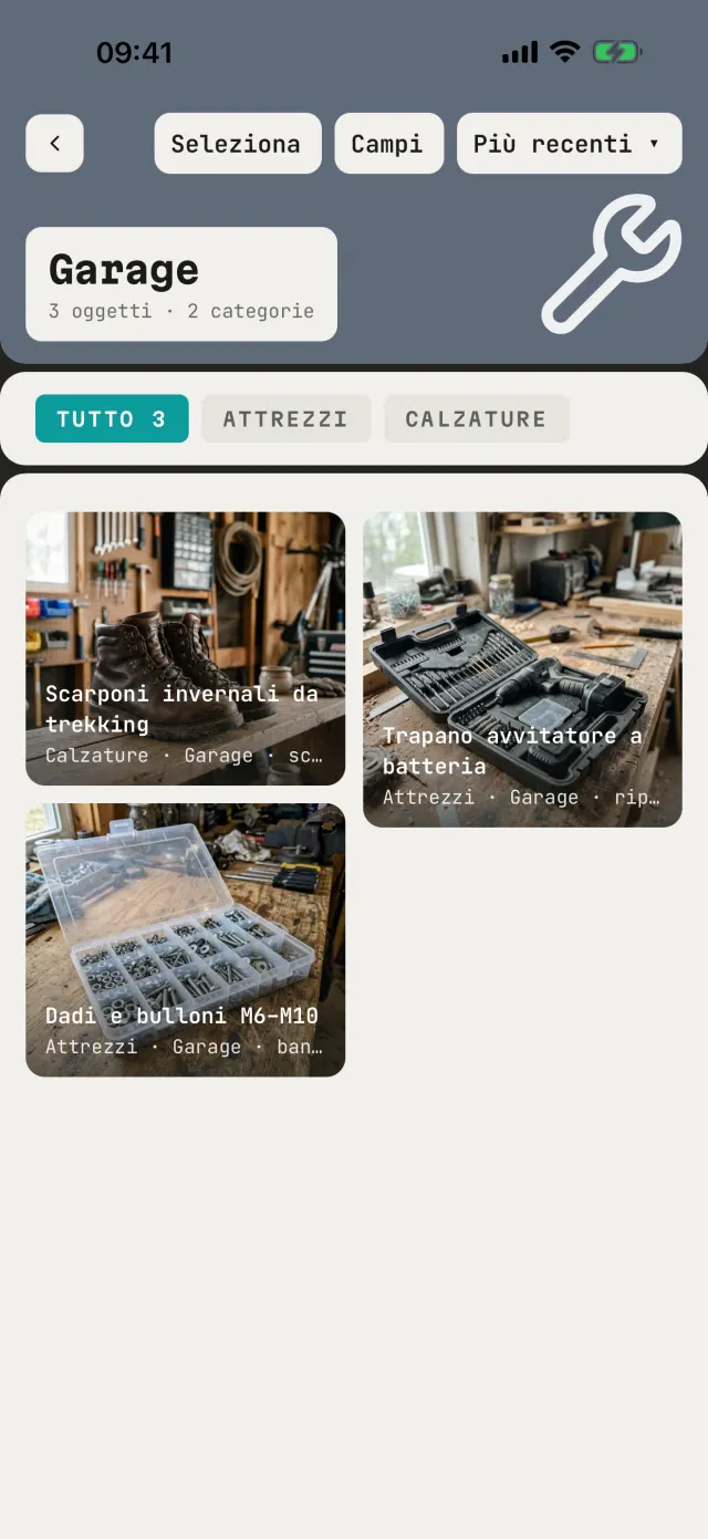 Il catalogo «Garage»: scarponi, trapano e bulloni