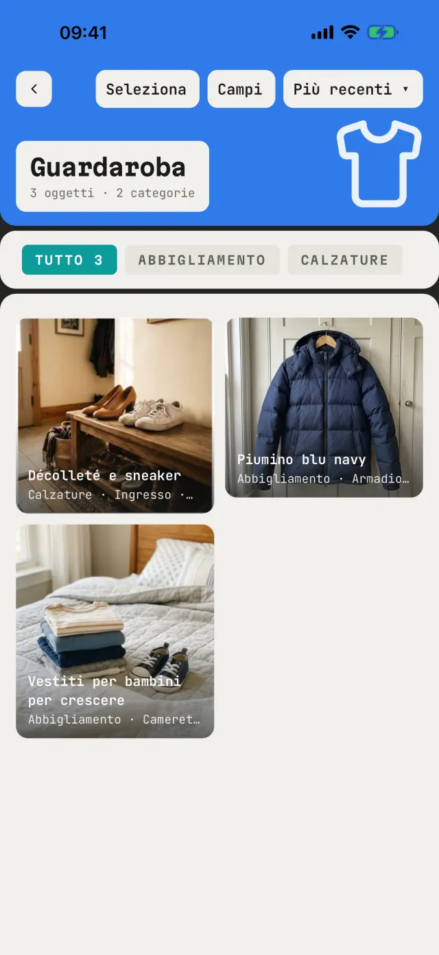Il catalogo «Guardaroba» con vestiti e scarpe